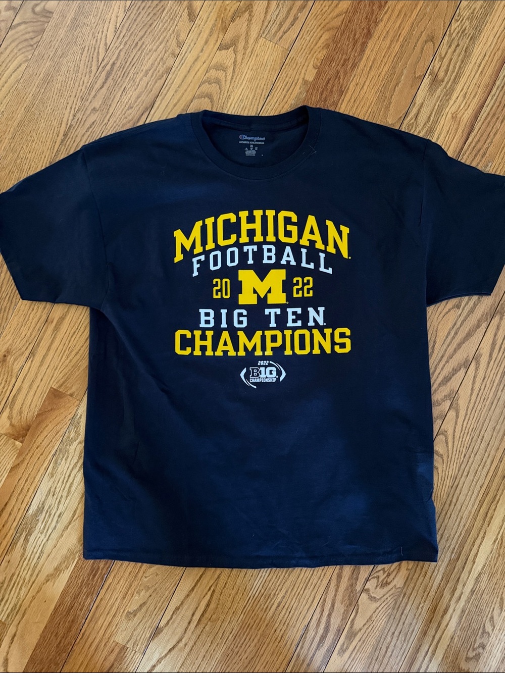 Champion BIG10 Back 2 Back Michigan Football Graphic T